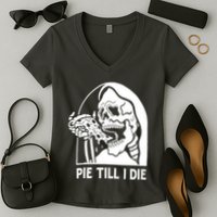 Pie Til I Die Grim Reaper Women's V-Neck T-Shirt