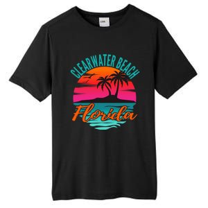 Palm Tree Island Pink Sunset Gift Tall Fusion ChromaSoft Performance T-Shirt