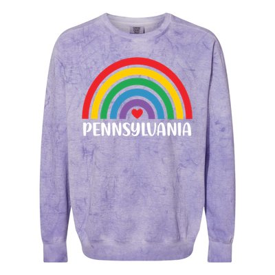 Pennsylvania Travel I Love Pennsylvania Usa Gift Colorblast Crewneck Sweatshirt