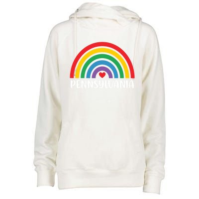 Pennsylvania Travel I Love Pennsylvania Usa Gift Womens Funnel Neck Pullover Hood