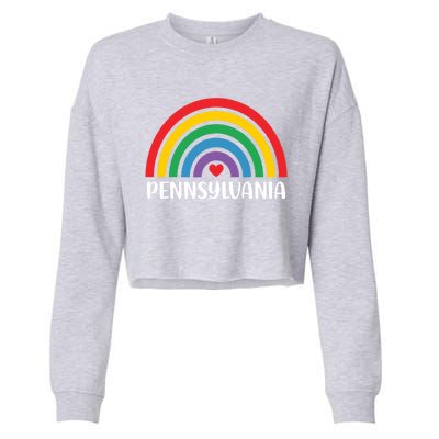 Pennsylvania Travel I Love Pennsylvania Usa Gift Cropped Pullover Crew