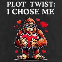 Plot Twist I Chose MeFunny Sasquatch Meme Selflove Bigfoot Knit Cap Winter Beanie