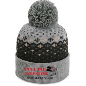 Pull tab investing spend $100 to pull $20 The Baniff Cuffed Pom Beanie