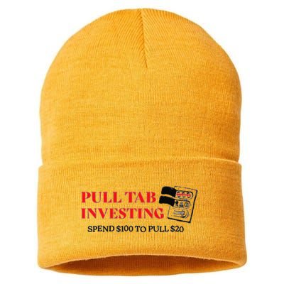 Pull tab investing spend $100 to pull $20 Sustainable Knit Beanie