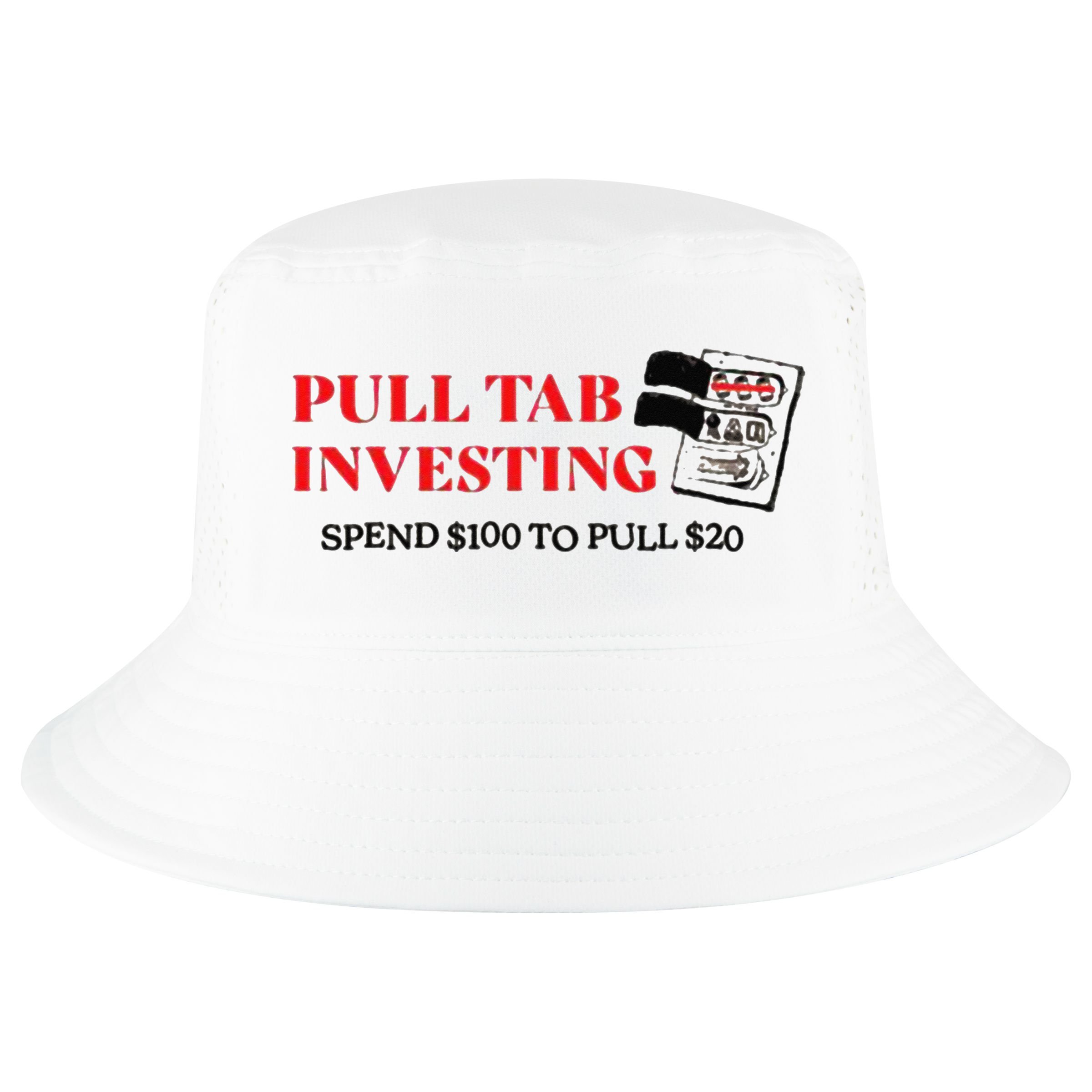 Pull tab investing spend $100 to pull $20 Cool Comfort Performance Bucket Hat