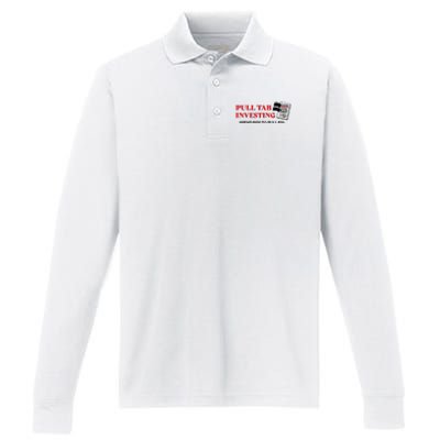 Pull tab investing spend $100 to pull $20 Performance Long Sleeve Polo