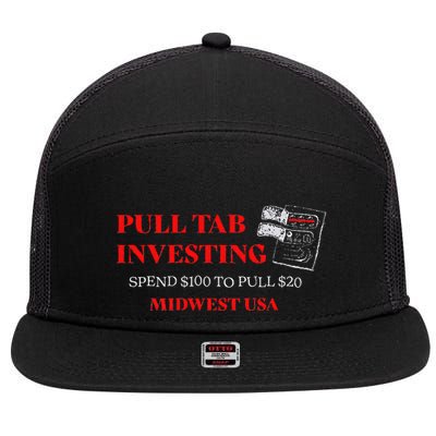 Pull Tab Investing 7 Panel Mesh Trucker Snapback Hat