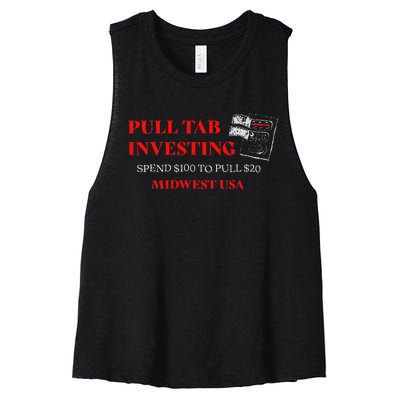 Pull Tab Investing Women's Racerback Cropped Tank