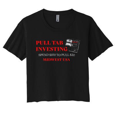 Pull Tab Investing Women's Crop Top Tee