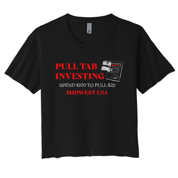 Pull Tab Investing Women's Crop Top Tee