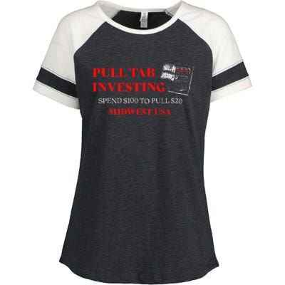 Pull Tab Investing Enza Ladies Jersey Colorblock Tee