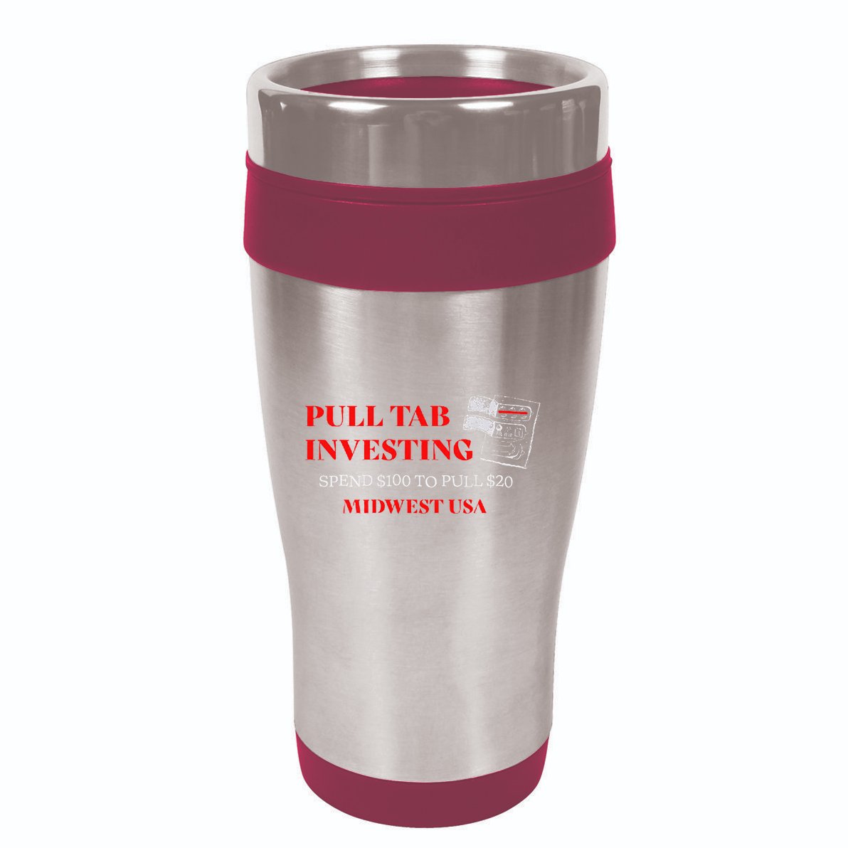 Pull Tab Investing 16oz Travel Tumbler