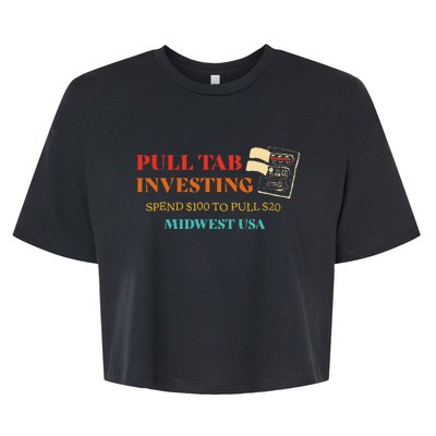 Pull Tab Investing Spend $100 To Pull $20 Midwest Usa Bella+Canvas Jersey Crop Tee