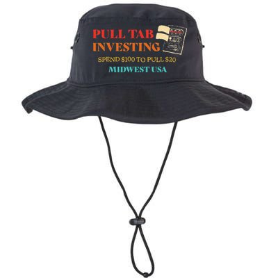 Pull Tab Investing Spend $100 To Pull $20 Midwest Usa Bucket Hat