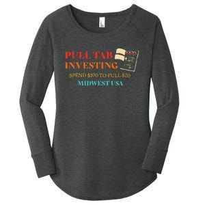 Pull Tab Investing Spend $100 To Pull $20 Midwest Usa Women's Perfect Tri Tunic Long Sleeve Shirt