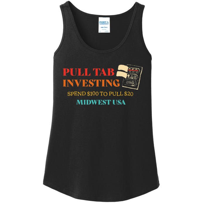 Pull Tab Investing Spend $100 To Pull $20 Midwest Usa Ladies Essential Tank