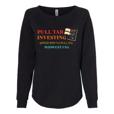 Pull Tab Investing Spend $100 To Pull $20 Midwest Usa Womens California Wash Sweatshirt