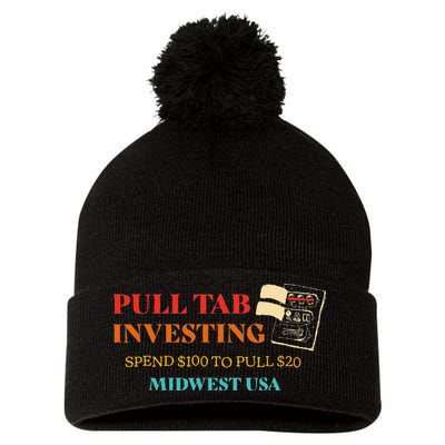 Pull Tab Investing Spend $100 To Pull $20 Midwest Usa Pom Pom 12in Knit Beanie