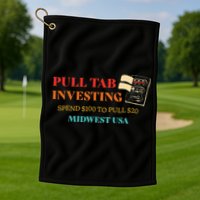 Pull Tab Investing Spend $100 To Pull $20 Midwest Usa Golf Towel