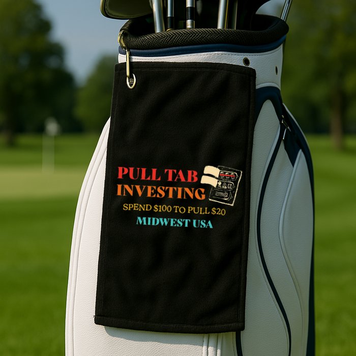 Pull Tab Investing Spend $100 To Pull $20 Midwest Usa Golf Towel