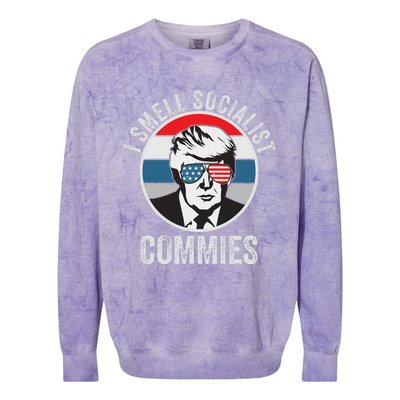 Pro Trump I Smell Commies Colorblast Crewneck Sweatshirt