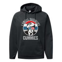 Pro Trump I Smell Commies Performance Fleece Hoodie