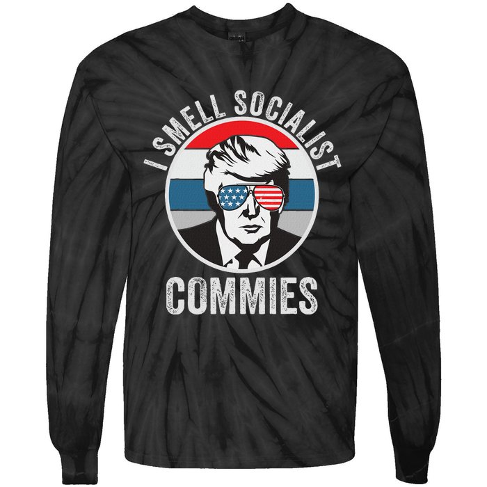 Pro Trump I Smell Commies Tie-Dye Long Sleeve Shirt