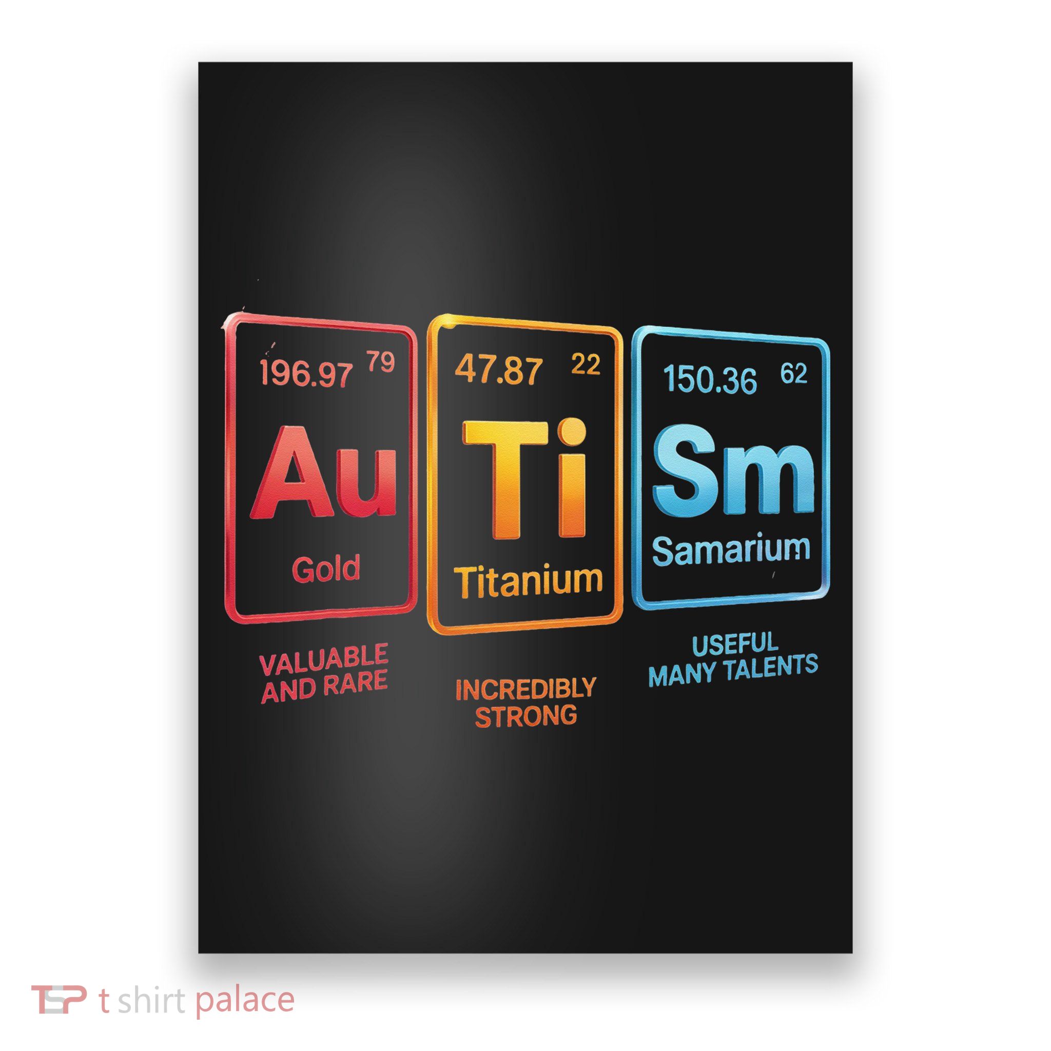 Periodic Table Inspired Autism Science Element Design Poster
