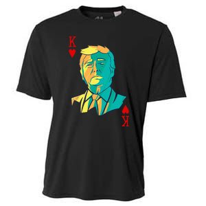 President Trump Is The King Of Hearts Poker Card Cooling Performance Crew T-Shirt