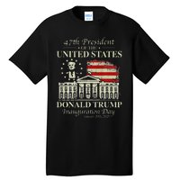 President Trump Inauguration Day 2025 White House Usa Flag Tall T-Shirt