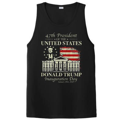 President Trump Inauguration Day 2025 White House Usa Flag PosiCharge Competitor Tank