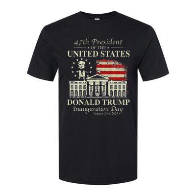 President Trump Inauguration Day 2025 White House Usa Flag Softstyle CVC T-Shirt