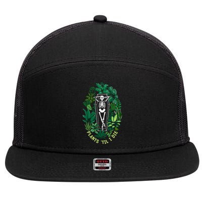 Plants Til I Die 7 Panel Mesh Trucker Snapback Hat