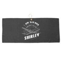 Pilot Tees I Am Serious and Don't Call Me Shirley Large Microfiber Waffle Golf Towel