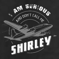 Pilot Tees I Am Serious and Don't Call Me Shirley Large Microfiber Waffle Golf Towel