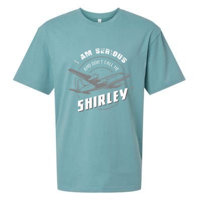 Pilot Tees I Am Serious and Don't Call Me Shirley Sueded Cloud Jersey T-Shirt