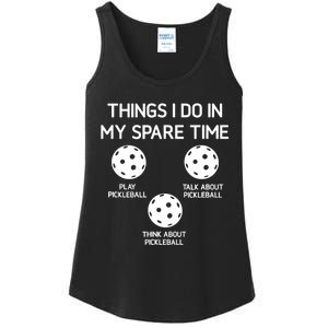 Pickleball, Things I Do In My Spare Time, Funny, Jokes Ladies Essential Tank