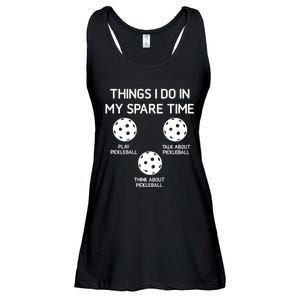 Pickleball, Things I Do In My Spare Time, Funny, Jokes Ladies Essential Flowy Tank