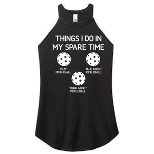 Pickleball, Things I Do In My Spare Time, Funny, Jokes Women's Perfect Tri Rocker Tank