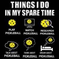 Pickleball Things I Do In My Spare Time Funny Pickleball Impact Tech Backpack
