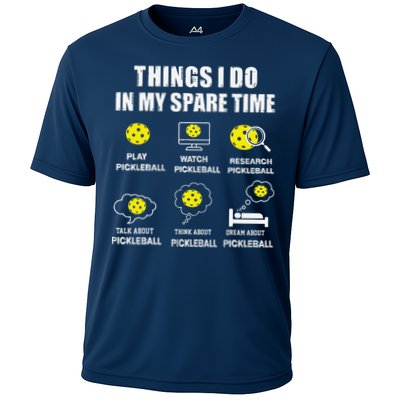 Pickleball Things I Do In My Spare Time Funny Pickleball Performance Shirt