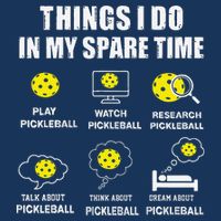 Pickleball Things I Do In My Spare Time Funny Pickleball Drawstring Bag