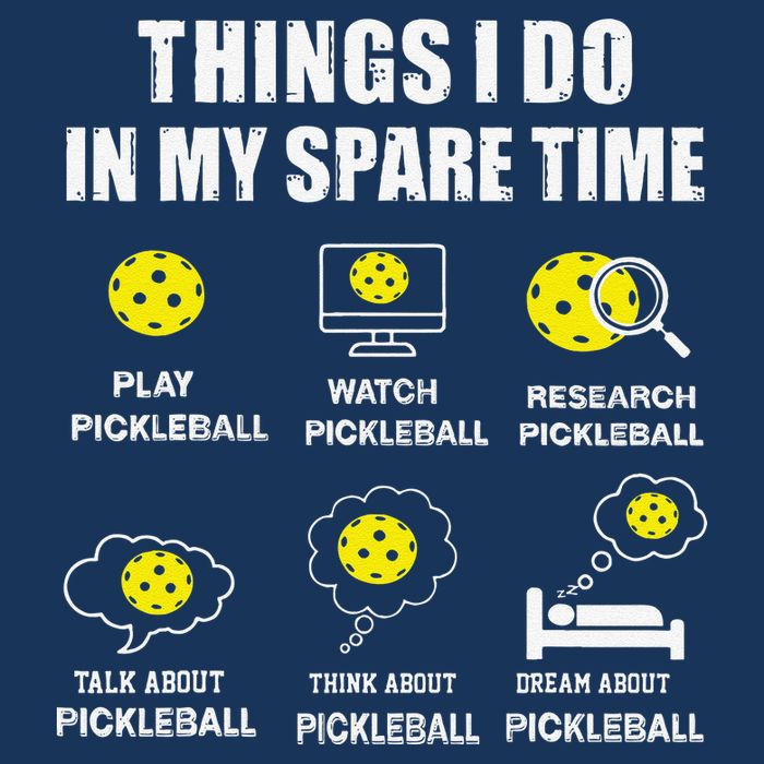 Pickleball Things I Do In My Spare Time Funny Pickleball Drawstring Bag