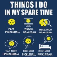 Pickleball Things I Do In My Spare Time Funny Pickleball 16 in Basic Backpack