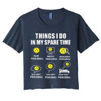 Pickleball Things I Do In My Spare Time Funny Pickleball Crop Top