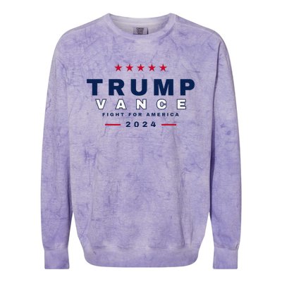 President Trump Jd Vance Vp Fight For America! Maga Usa Colorblast Crewneck Sweatshirt