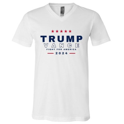 President Trump Jd Vance Vp Fight For America! Maga Usa V-Neck T-Shirt