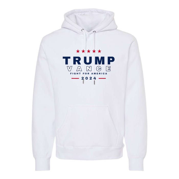 President Trump Jd Vance Vp Fight For America! Maga Usa Premium Hoodie