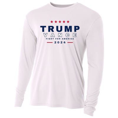 President Trump Jd Vance Vp Fight For America! Maga Usa Cooling Performance Long Sleeve Crew