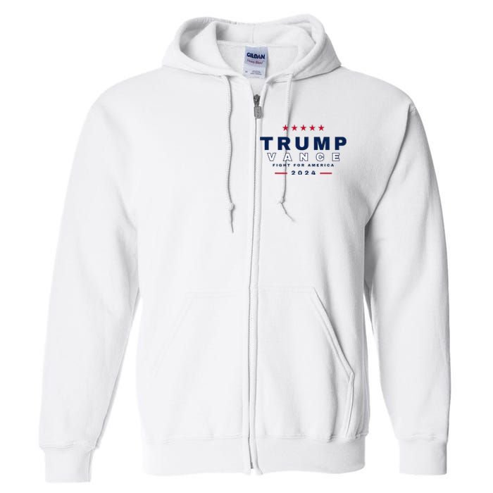 President Trump Jd Vance Vp Fight For America! Maga Usa Full Zip Hoodie